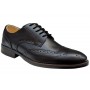 Pantofi barbati office, eleganti din piele naturala, Negru, TEST68N